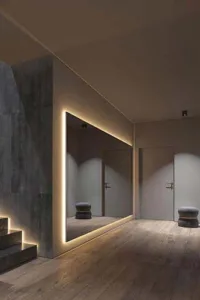 led strip on wall